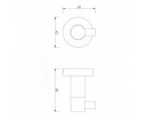 Крючок Omnires Modern одинарный хром MP60110CR