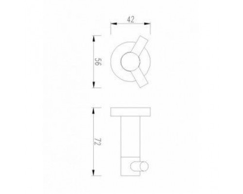 Крючок Omnires Modern двойной MP60120BL