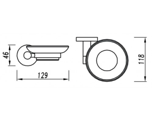Мыльница Omnires Modern хром