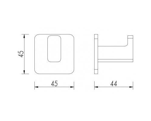 Крючок Omnires Nelson черный NL80115BL