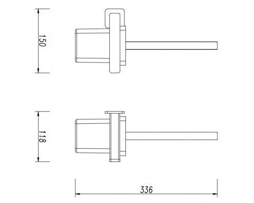 Ершик для унитаза Omnires Nelson NL80620CR