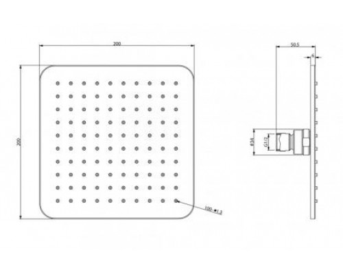 Душевая система скрытого монтажа Omnires Parma SYS PM10 BL