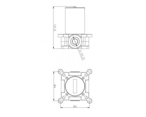 Система для биде скрытого монтажа WHITECROSS Y SYSYBI2CR (хром)