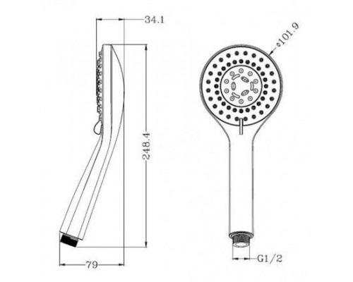 Душевая система скрытого монтажа Omnires Y SYS YT01 встраиваемая, с термостатическим смесителем скрытого монтажа, цвет - хром