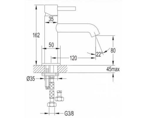 Смеситель Omnires Y Y1210N BL GL
