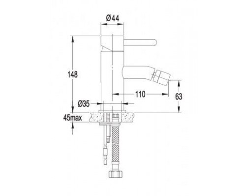 Смеситель для биде Omnires Y Y1220STCR