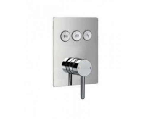 Смеситель встраиваемый Omnires Y GoClick Y1237GCCR (3 функции) кнопочный