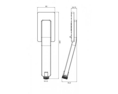 Душевая система Omnires Y Y1244JBL с термостатом