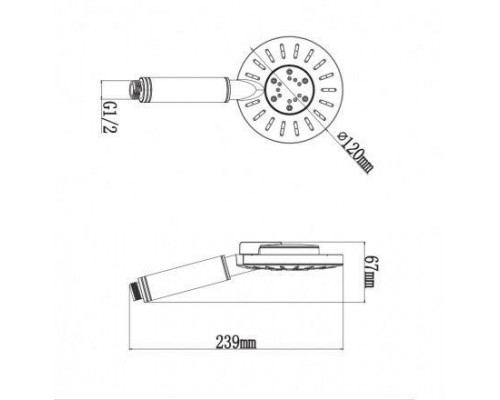 Душевая система Omnires Y Y1244NBL с термостатом