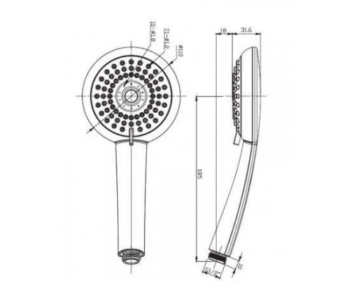 Душевая система Omnires Y Y1244X/6CR с термостатом