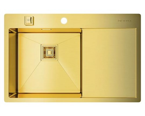 Кухонная мойка из нержавейки Omoikiri Akisame 78-LG-L светлое золото