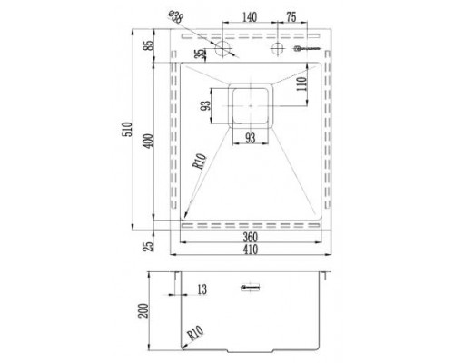 Кухонная мойка из нержавейки Omoikiri Akisame 41-GM вороненая сталь