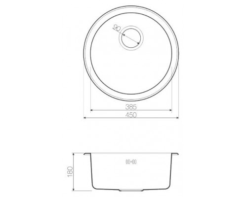 Кухонная мойка из нержавейки Omoikiri Toya 45-U/I-GM вороненая сталь