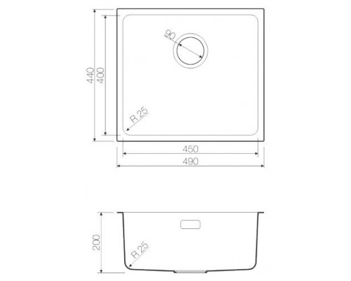Кухонная мойка из нержавейки Omoikiri Tadzava 49-U/I-IN нержавеющая сталь