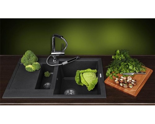 Кухонная мойка Omoikiri Sakaime 78-2-BL Tetogranit/черный