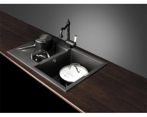 Кухонная мойка Omoikiri Sakaime 78-2-BL Tetogranit/черный