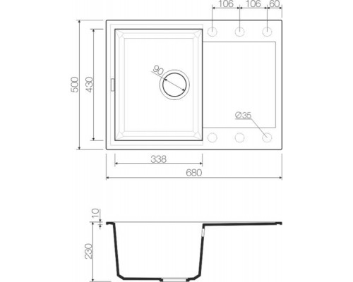 Кухонная мойка Omoikiri Sakaime 68-WH Tetogranit/белый