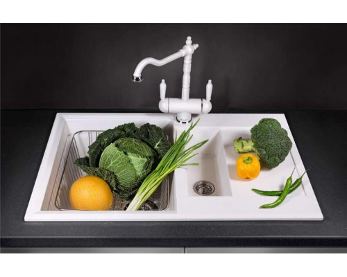 Кухонная мойка Omoikiri Sakaime 78-2-WH Tetogranit/белый