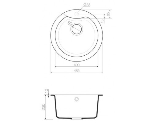 Кухонная мойка Omoikiri Yasugata 48R-BE Tetogranit/ваниль
