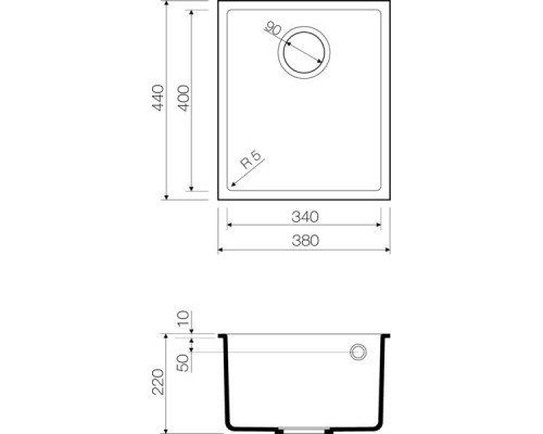 Кухонная мойка Omoikiri Bosen 38-U-SA Tetogranit/бежевый