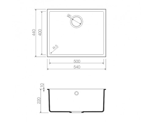 Кухонная мойка Omoikiri Bosen 54-U-WH Tetogranit/белый