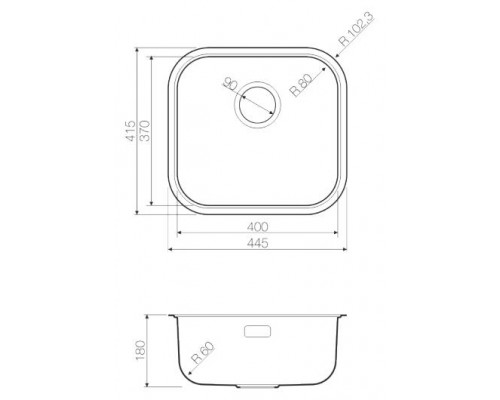 Кухонная мойка из нержавейки Omoikiri Omi 44-U/I-AB латунь