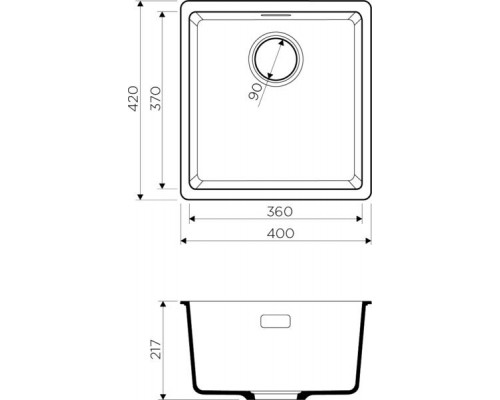 Кухонная мойка Omoikiri Kata 40-U-GR Artgranit/leningrad grey