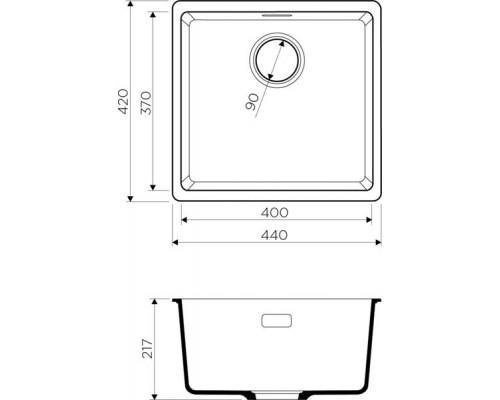Кухонная мойка Omoikiri Kata 44-U-GR Artgranit/leningrad grey (новая)