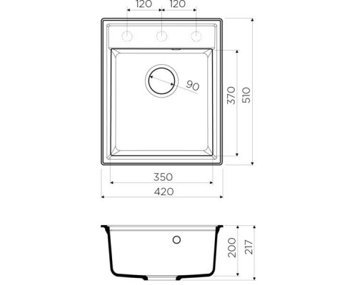 Кухонная мойка Omoikiri Daisen 42-GR Artgranit/leningrad grey