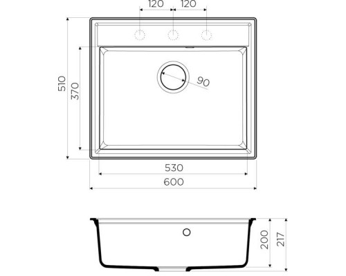 Кухонная мойка Omoikiri Daisen 60-GR Artgranit/leningrad grey