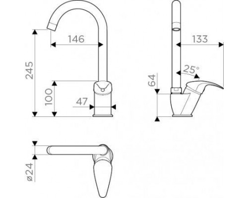 Смеситель Omoikiri Umi-C (хром)