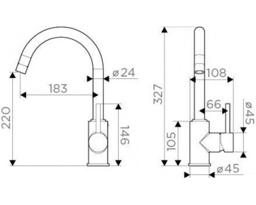 Смеситель Omoikiri Shinagawa-GR