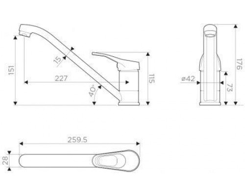 Смеситель Omoikiri Kado-BL (черный)
