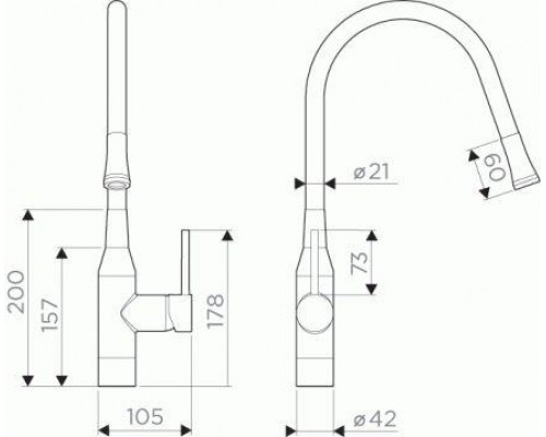Смеситель Omoikiri Yatomi-BN-WH 4994250