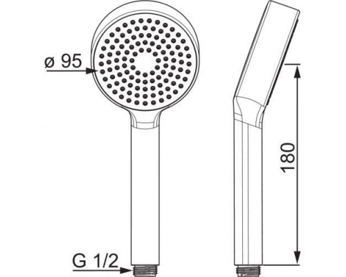 Душевая лейка Oras Apollo 254020 из композитного материала