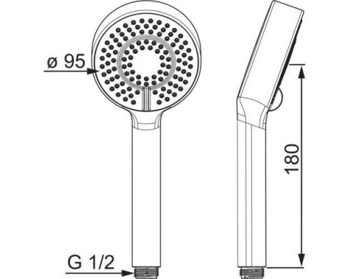 Ручной душ Oras Apollo 254022