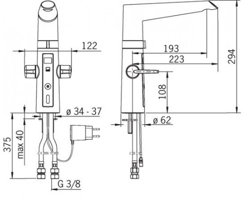 Смеситель для умывальника Oras Optima 2722F