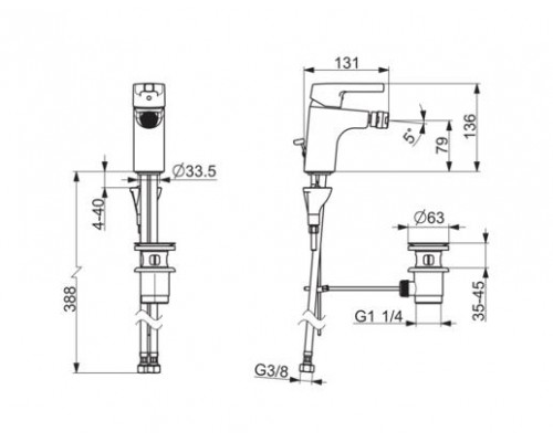 Смеситель для биде Oras Saga Style 3918FH