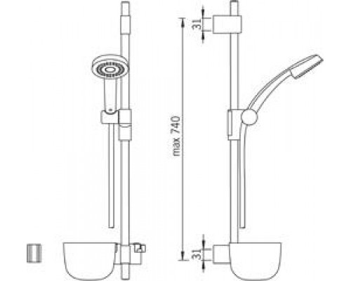 Смеситель для ванны и душа Oras Polara1440Y