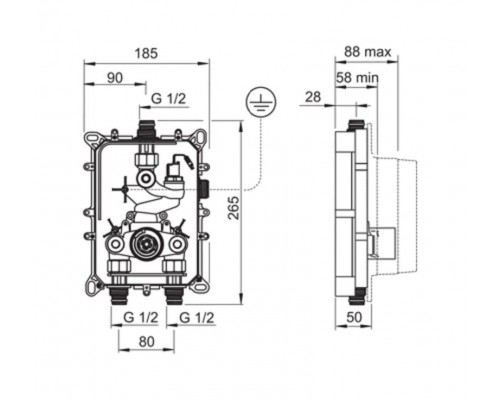 Корпус смесителя для умывальника/душа Oras Electra, 6227A