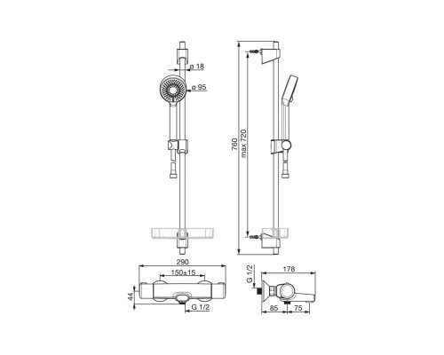 Смеситель для умывальника Oras 7414U