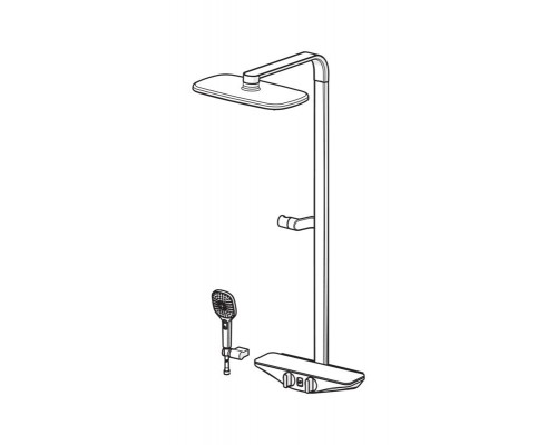 Душевая система Oras Esteta Wellfit, серый хром, 7592U-15