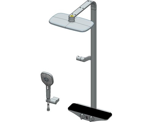 Душевая система Oras Esteta Wellfit, серый хром, 7592U-15
