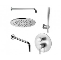 Душевая система Paffoni Light скрытого монтажа со смесителем, хром 