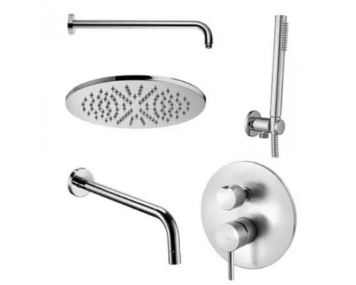Душевая система Paffoni Light скрытого монтажа со смесителем, хром