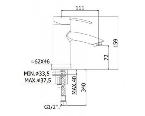 Смеситель для раковины Paffoni Berry BR071CR