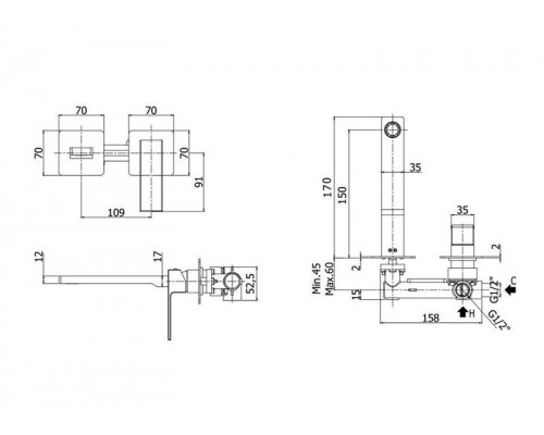 Paffoni Смеситель Paffoni Elle EL104NO70