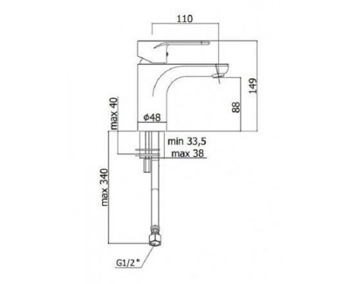 Смеситель для умывальника Paffoni Green GR071CR - компактная модель в цвете хром без д/к, хром GR071CR