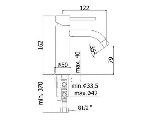 Смеситель для умывальника Paffoni Light LIG071ST цвет (нержавеющая сталь)
