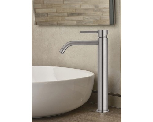 NEW Смеситель высокий для раковины, steel looking LIGHT Paffoni